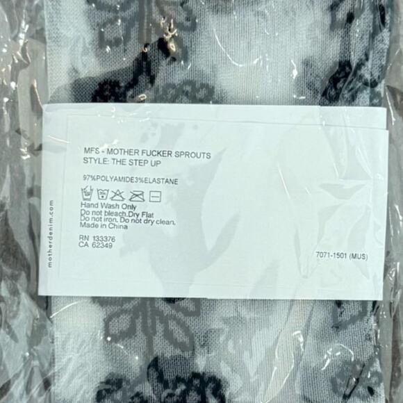 Mother The Step Up Sprouts MF Peach Black Floral Flower Sheer Socks NEW Tags - Picture 6 of 6
